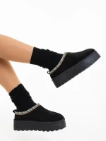 Papuci dama negri din material textil  Valtera