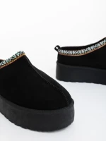 Papuci dama negri din material textil  Valtera