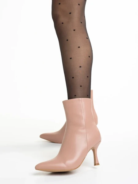 Botine dama roz din piele ecologica Kailani