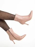 Botine dama roz din piele ecologica Kailani