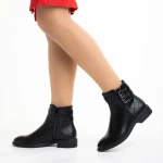 Botine dama negre din piele ecologica Deliza