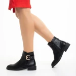 Botine dama negre din piele ecologica Elliana