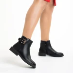 Botine dama negre din piele ecologica Elliana