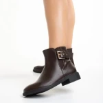 Botine dama maro din piele ecologica Elliana