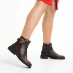 Botine dama maro din piele ecologica Elliana