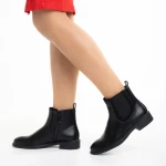 Botine dama negre din piele ecologica Daviana