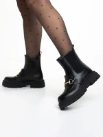 Botine dama negre din piele ecologica Patrisha