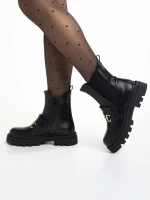 Botine dama negre din piele ecologica Patrisha