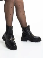 Botine dama negre din piele ecologica Patrisha