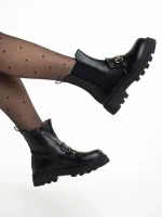 Botine dama negre din piele ecologica Patrisha