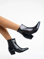 Cizme dama negre din material sintetic Nakisha