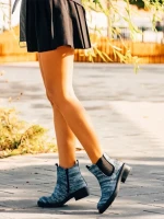 Botine dama negre din piele ecologica Desirae