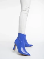 Botine dama mov din piele ecologica lacuita Deianira