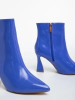 Botine dama mov din piele ecologica lacuita Deianira