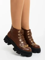 Ghete dama maro din piele ecologica Elinora