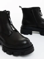 Ghete dama negre din piele ecologica Lunaria