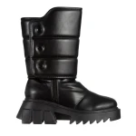 Cizme dama negre din piele ecologica Candra