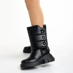 Cizme dama negre din piele ecologica Candra