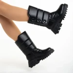 Cizme dama negre din piele ecologica Candra