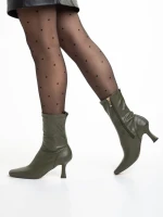 Botine dama verzi din piele ecologica Journee