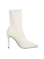 Botine dama bej din material textil Alaina