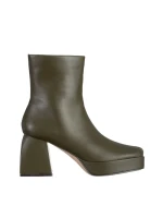 Botine dama verzi din piele ecologica Emersyn