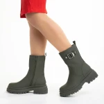 Cizme dama verzi din piele ecologica Gisselle