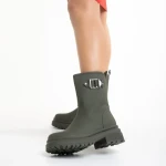 Cizme dama verzi din piele ecologica Gisselle