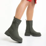 Cizme dama verzi din piele ecologica Gisselle