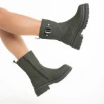 Cizme dama verzi din piele ecologica Gisselle