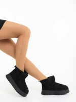 Cizme dama negre din material textil Amelina