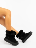 Cizme dama negre din material textil Razenda