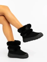 Cizme dama negre din material textil Razenda