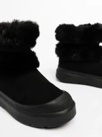 Cizme dama negre din material textil Razenda