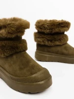 Cizme dama verzi  din material textil Razenda