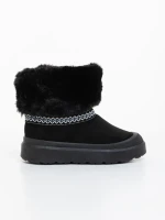 Cizme dama negre din material textil Nelina