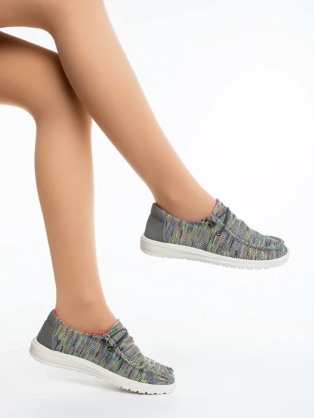 Pantofi casual dama verzi din material textil Maziva