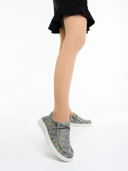 Pantofi casual dama verzi din material textil Maziva