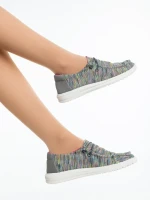 Pantofi casual dama verzi din material textil Maziva