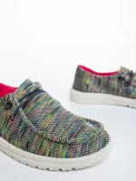 Pantofi casual dama verzi din material textil Maziva