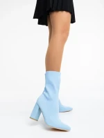 Cizme dama albastre din material textil Elyta