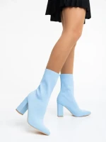 Cizme dama albastre din material textil Elyta
