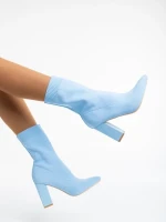 Cizme dama albastre din material textil Elyta
