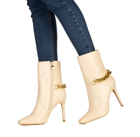 Botine dama Cyntia bej