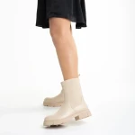 Cizme dama bej din piele ecologica Kiana