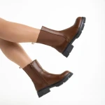 Cizme dama maro din piele ecologica Kiana