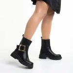 Cizme dama negre din piele ecologica Joana