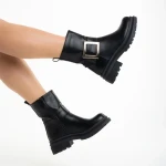 Cizme dama negre din piele ecologica Joana