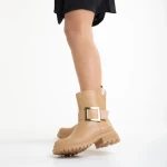 Cizme dama bej din piele ecologica Joana