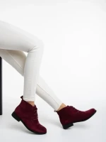 Ghete dama grena din material textil Marieke